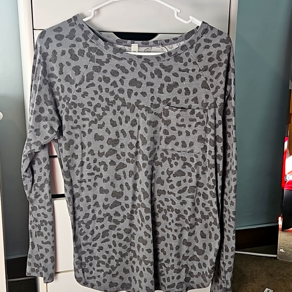Animal print long sleeve shirt
